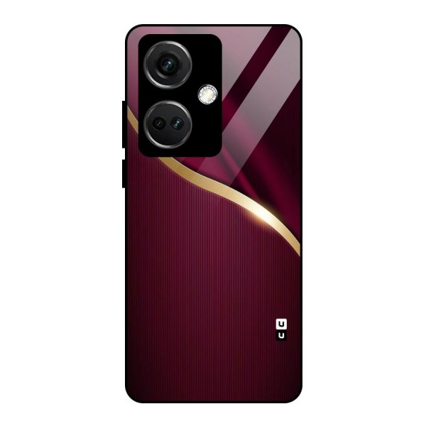 Smooth Maroon Glass Back Case for OnePlus Nord CE 3 5G