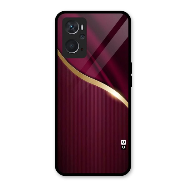 Smooth Maroon Glass Back Case for Oppo K10 4G