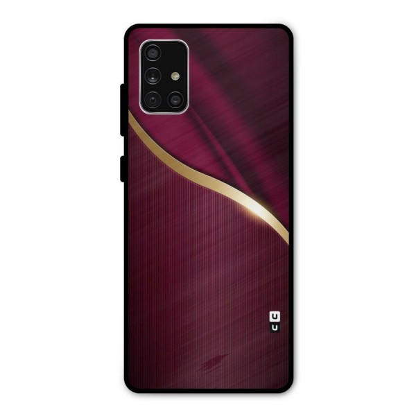 Smooth Maroon Metal Back Case for Galaxy A71