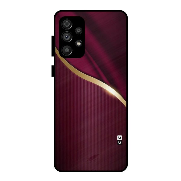 Smooth Maroon Metal Back Case for Galaxy A73 5G