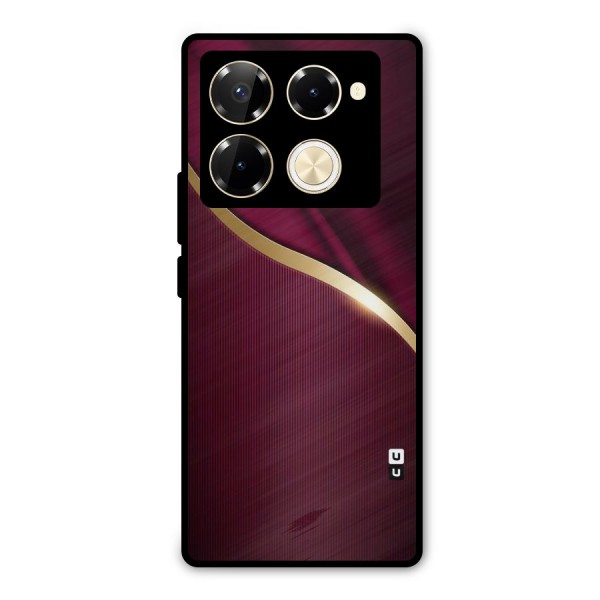 Smooth Maroon Metal Back Case for Infinix Note 40 Pro Plus
