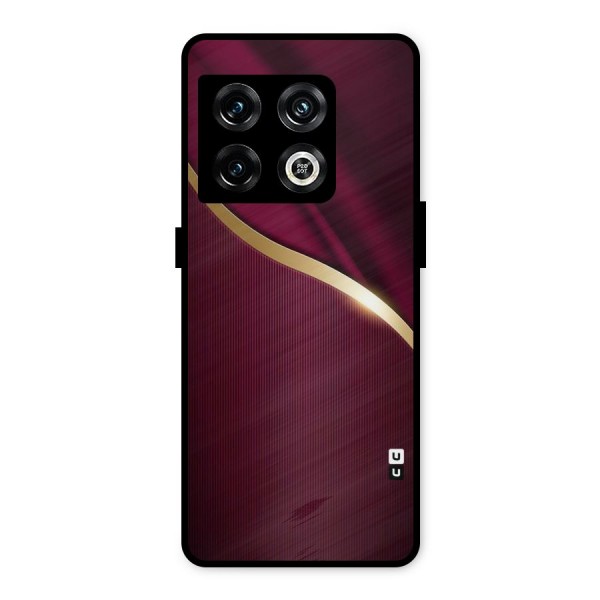 Smooth Maroon Metal Back Case for OnePlus 10 Pro 5G