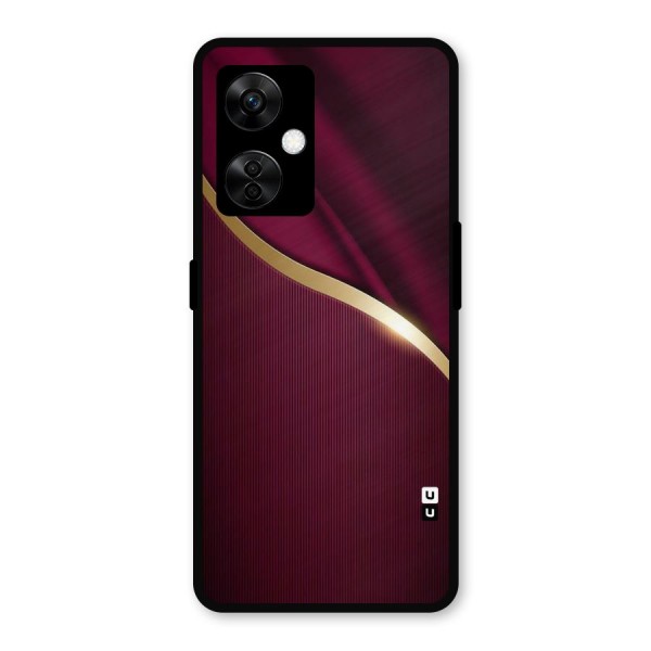 Smooth Maroon Metal Back Case for OnePlus Nord CE 3 Lite