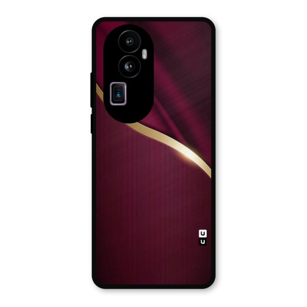 Smooth Maroon Metal Back Case for Oppo Reno10 Pro Plus