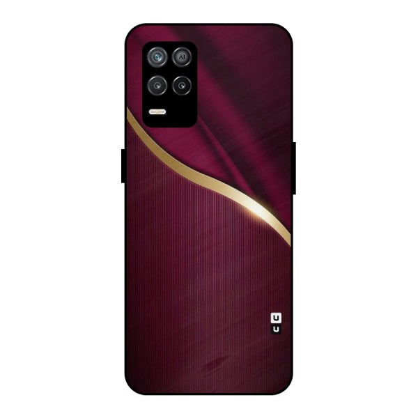 Smooth Maroon Metal Back Case for Realme 8s 5G