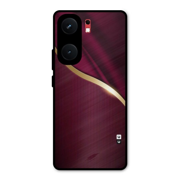 Smooth Maroon Metal Back Case for iQOO Neo 9 Pro