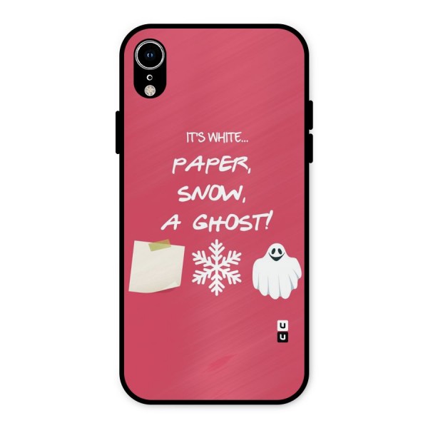 Snow Paper Metal Back Case for iPhone XR