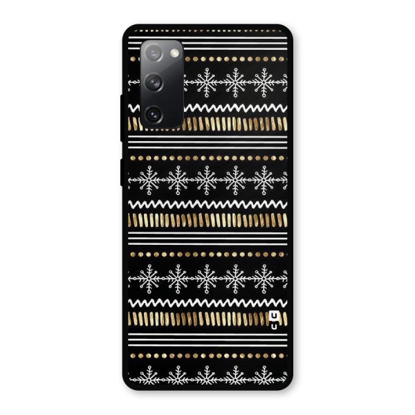 Snowflakes Gold Metal Back Case for Galaxy S20 FE