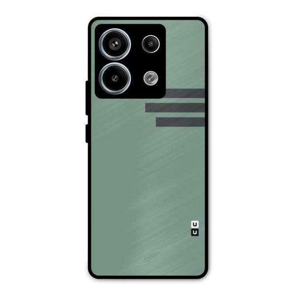 Solid Sports Stripe Metal Back Case for Redmi Note 13 Pro 5G