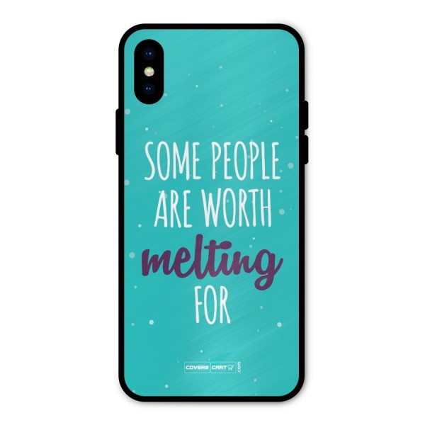 Some People Are Worth Melting For Metal Back Case for iPhone X