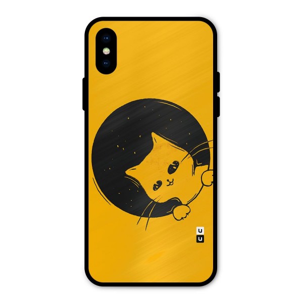 Space Cat Metal Back Case for iPhone X