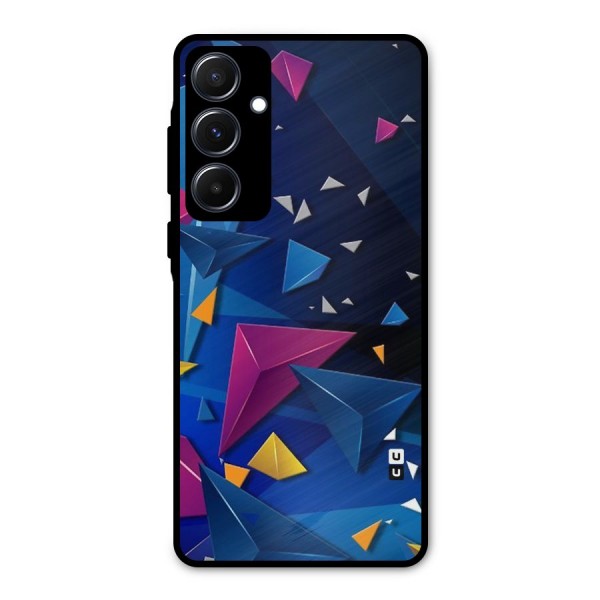 Space Colored Triangles Metal Back Case for Galaxy A55