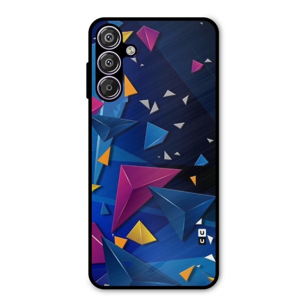 Space Colored Triangles Metal Back Case for Galaxy F15
