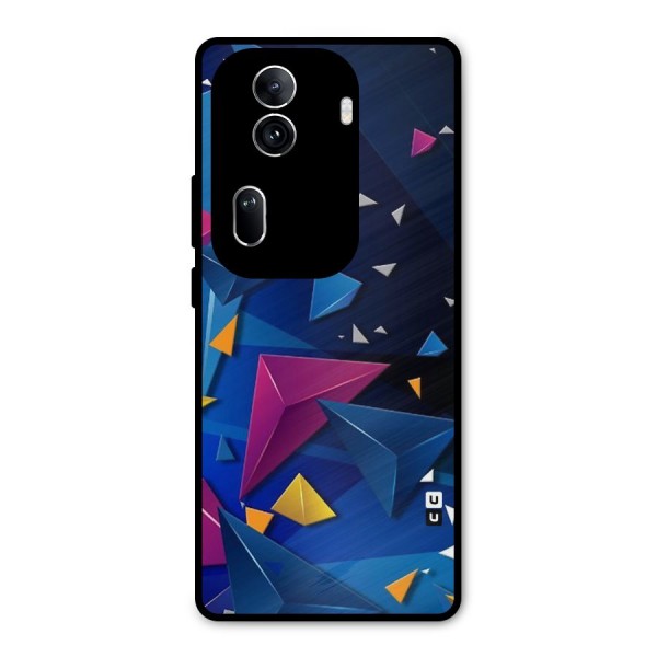 Space Colored Triangles Metal Back Case for Oppo Reno11 Pro 5G