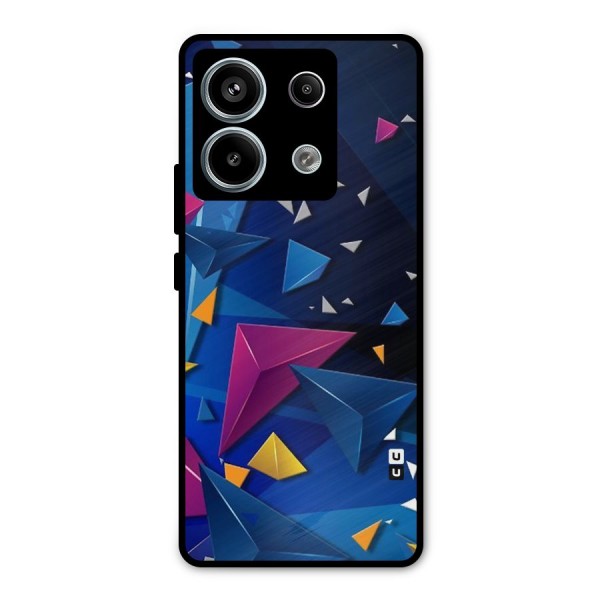 Space Colored Triangles Metal Back Case for Redmi Note 13 Pro 5G