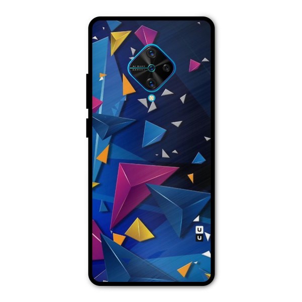 Space Colored Triangles Metal Back Case for Vivo S1 Pro