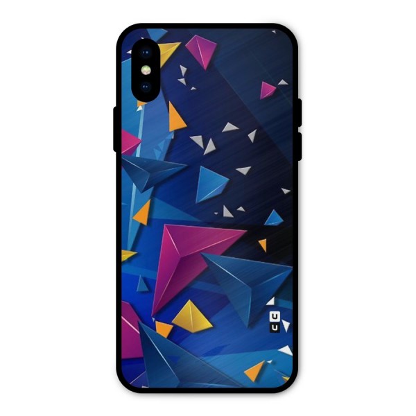Space Colored Triangles Metal Back Case for iPhone X