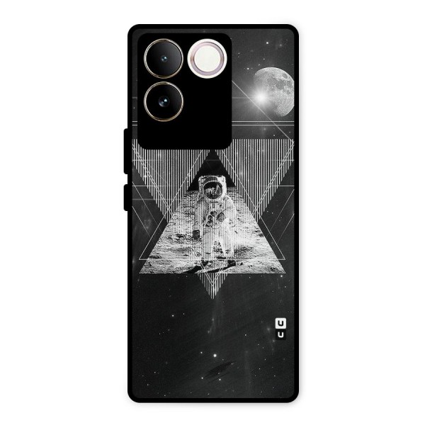 Space Triangle Abstract Metal Back Case for iQOO Z7 Pro