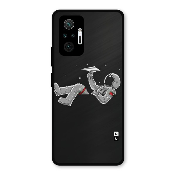 Spaceman Flying Metal Back Case for Redmi Note 10 Pro