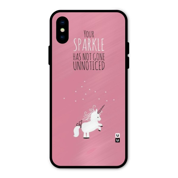 Sparkle Not Unnoticed Metal Back Case for iPhone X