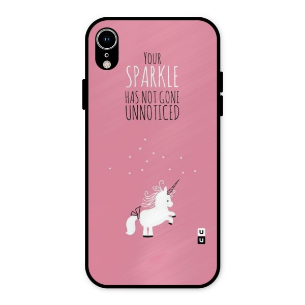 Sparkle Not Unnoticed Metal Back Case for iPhone XR