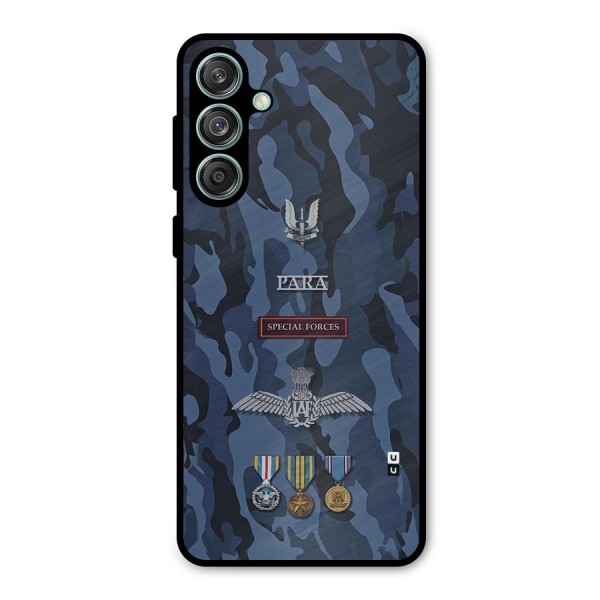 Special Forces Badge Metal Back Case for Galaxy M55 5G