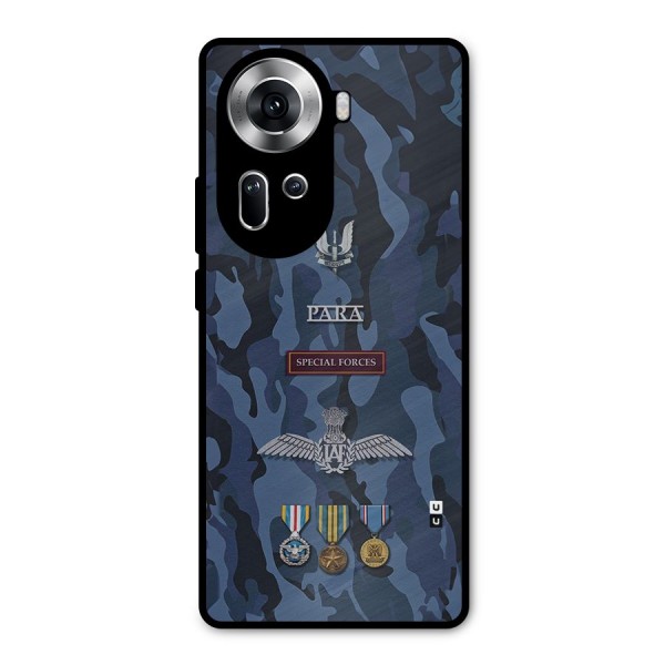 Special Forces Badge Metal Back Case for Oppo Reno11 5G
