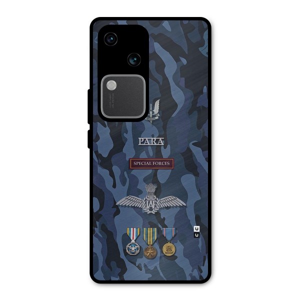 Special Forces Badge Metal Back Case for Vivo V30 Pro