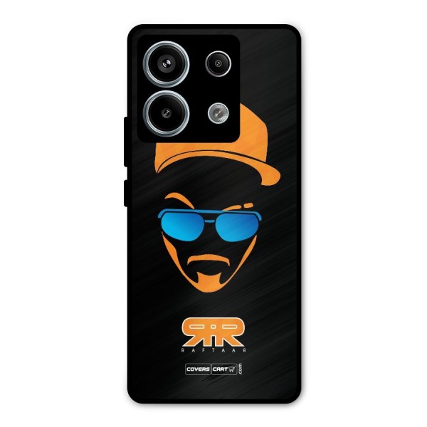 Special Raftaar Edition Orange Metal Back Case for Redmi Note 13 Pro 5G