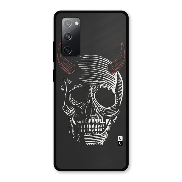 Spooky Face Metal Back Case for Galaxy S20 FE