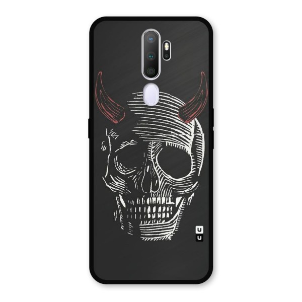 Spooky Face Metal Back Case for Oppo A9 (2020)
