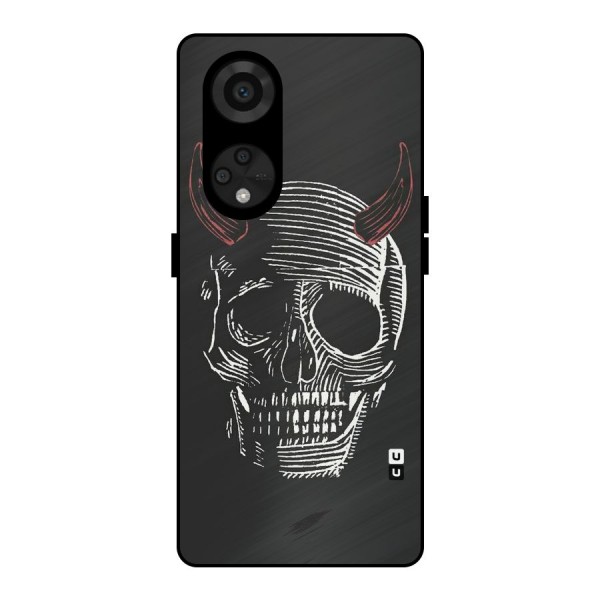 Spooky Face Metal Back Case for Reno8 T 5G