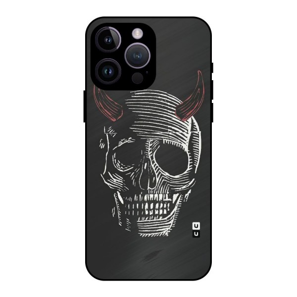 Spooky Face Metal Back Case for iPhone 14 Pro Max