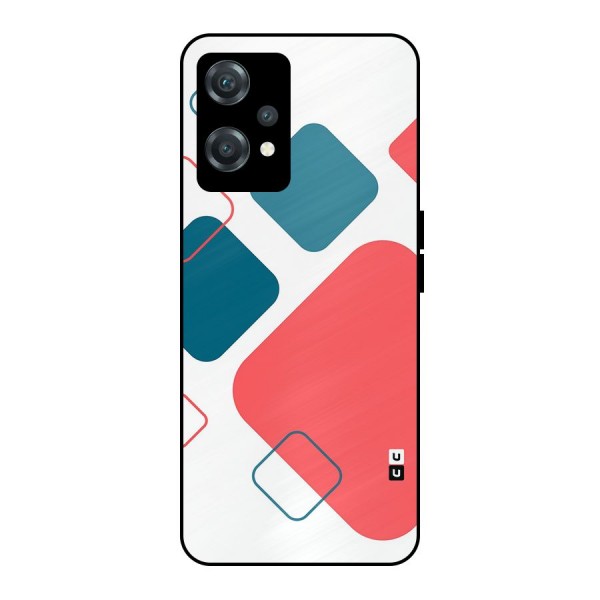 Square Pattern Beautiful Abstract Metal Back Case for OnePlus Nord CE 2 Lite 5G