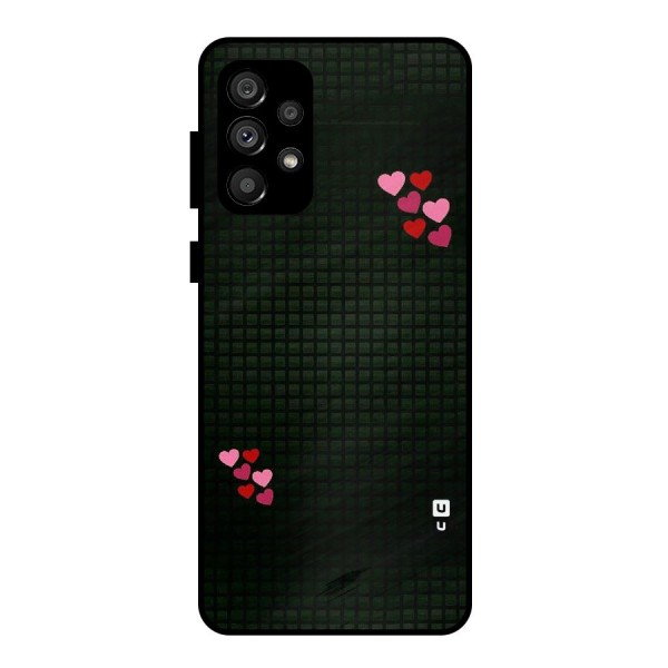 Square and Hearts Metal Back Case for Galaxy A73 5G