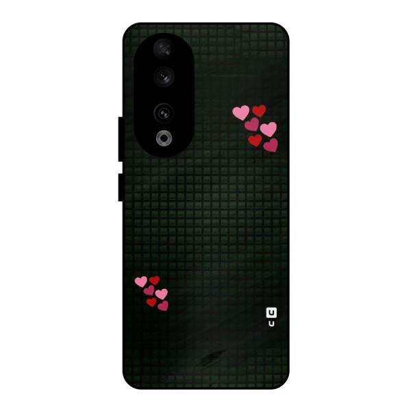 Square and Hearts Metal Back Case for Honor 90