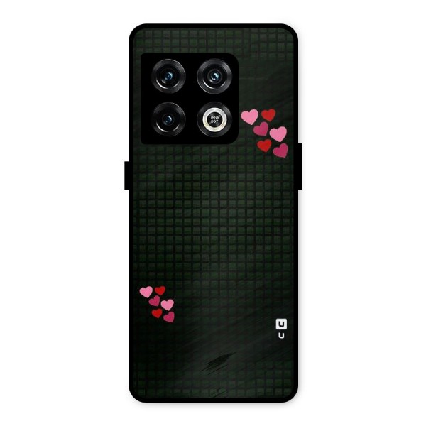 Square and Hearts Metal Back Case for OnePlus 10 Pro 5G