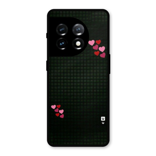 Square and Hearts Metal Back Case for OnePlus 11