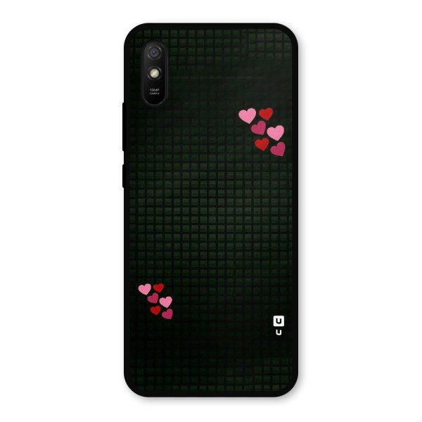 Square and Hearts Metal Back Case for Redmi 9i
