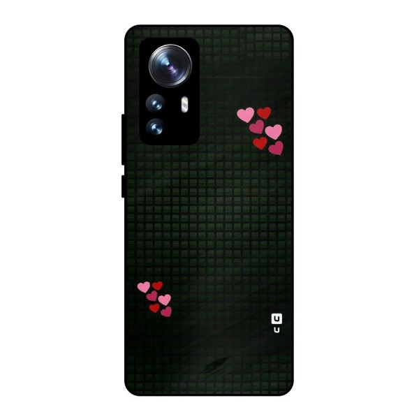 Square and Hearts Metal Back Case for Xiaomi 12 Pro