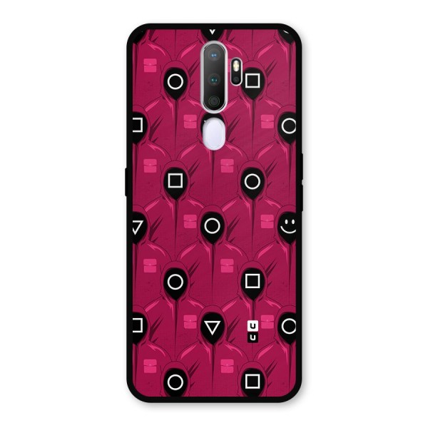 Squid Gamers Pattern Metal Back Case for Oppo A9 (2020)