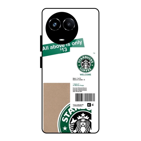 Starbucks Coffee Mocha Glass Back Case for Realme 11X