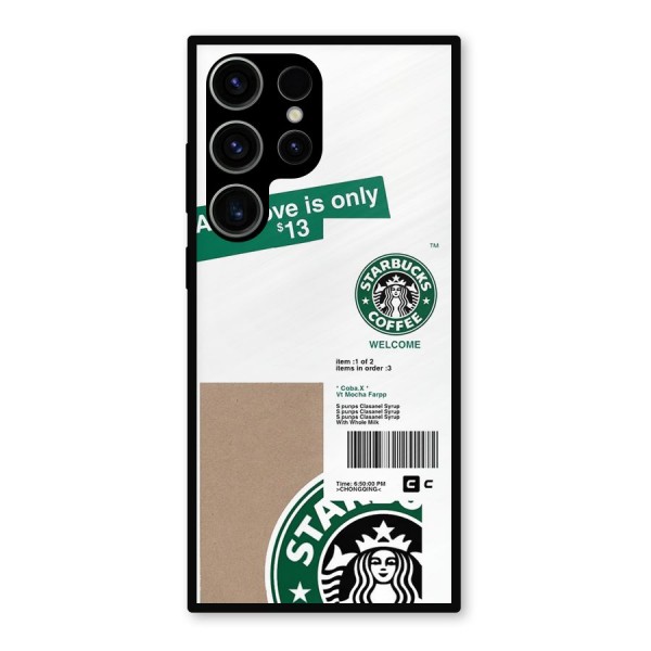 Starbucks Coffee Mocha Metal Back Case for Galaxy S23 Ultra