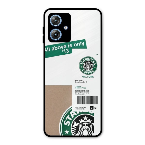Starbucks Coffee Mocha Metal Back Case for Moto G54
