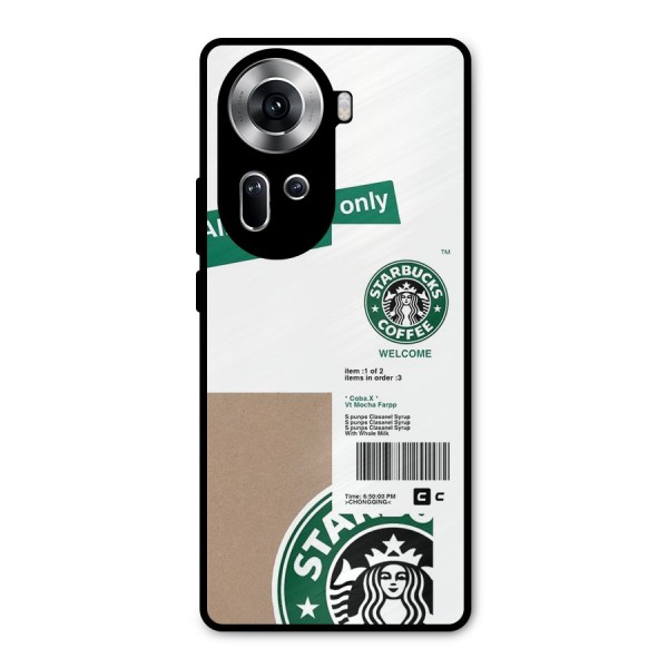 Starbucks Coffee Mocha Metal Back Case for Oppo Reno11 5G