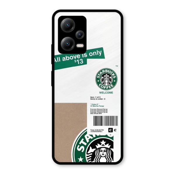 Starbucks Coffee Mocha Metal Back Case for Poco X5