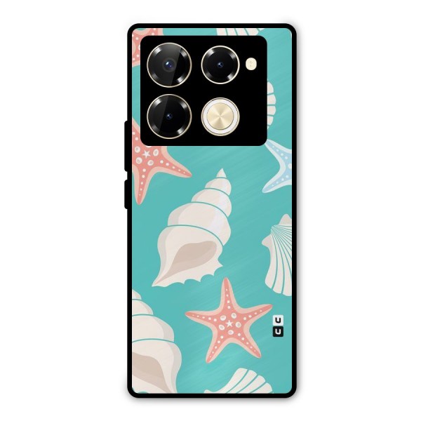 Starfish Sea Shell Metal Back Case for Infinix Note 40 Pro