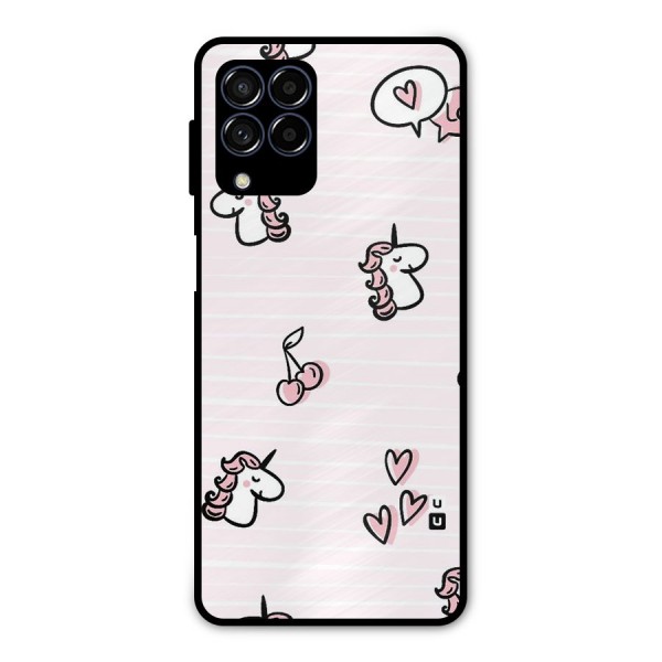 Strawberries And Unicorns Metal Back Case for Galaxy M53 5G