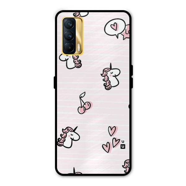 Strawberries And Unicorns Metal Back Case for Realme X7