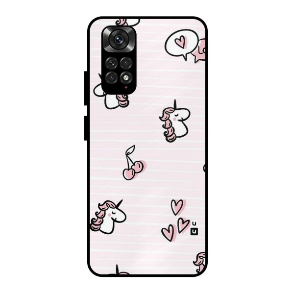 Strawberries And Unicorns Metal Back Case for Redmi Note 11 Pro